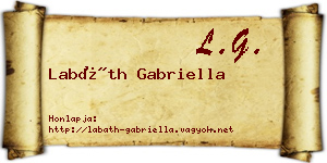 Labáth Gabriella névjegykártya